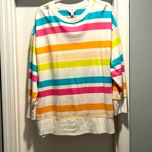 Crown & Ivy Striped Sweatshirt